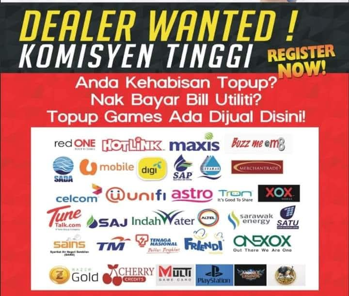 Ejen topup diperlukan segera